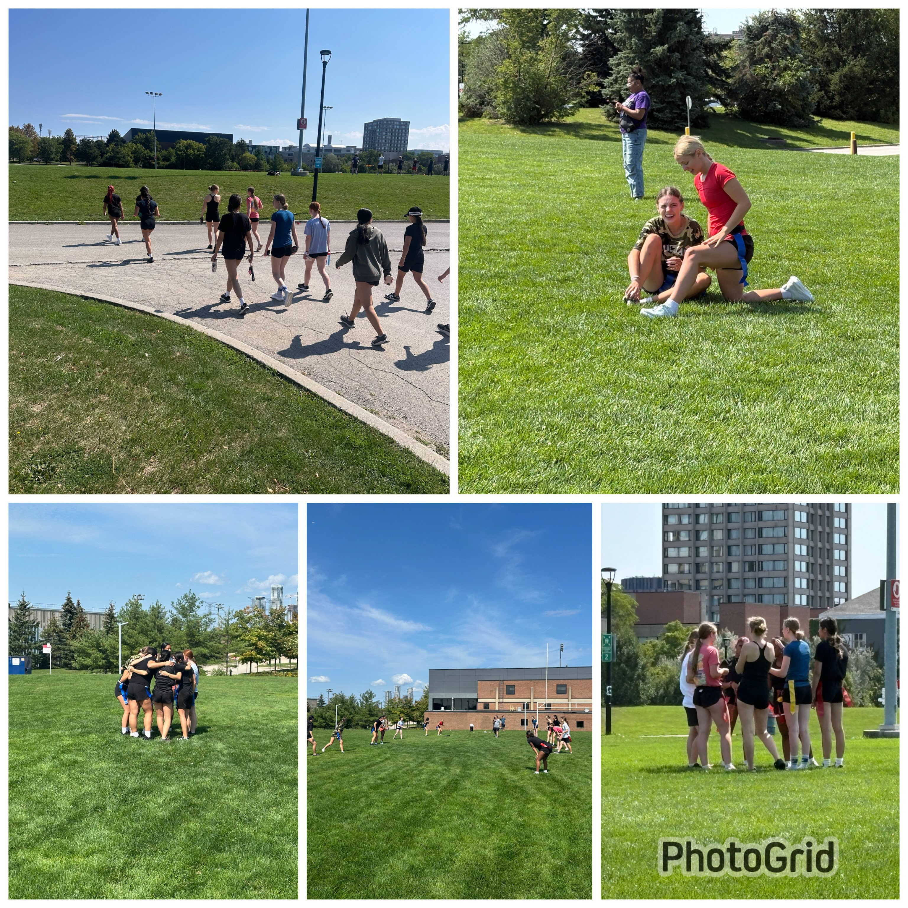 North York Storm U18 A players taking part in outdoor training and team activities